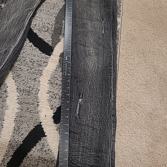 AHP men's distressed Skinny Stretch black denim jeans 38x32 Another Hype Piece - Picture 10 of 11